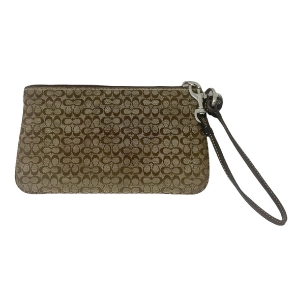 Coach Wristlet Fabric Zip Closure Wrist Strap - Picture 6 of 9